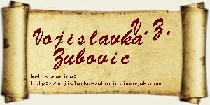 Vojislavka Zubović vizit kartica